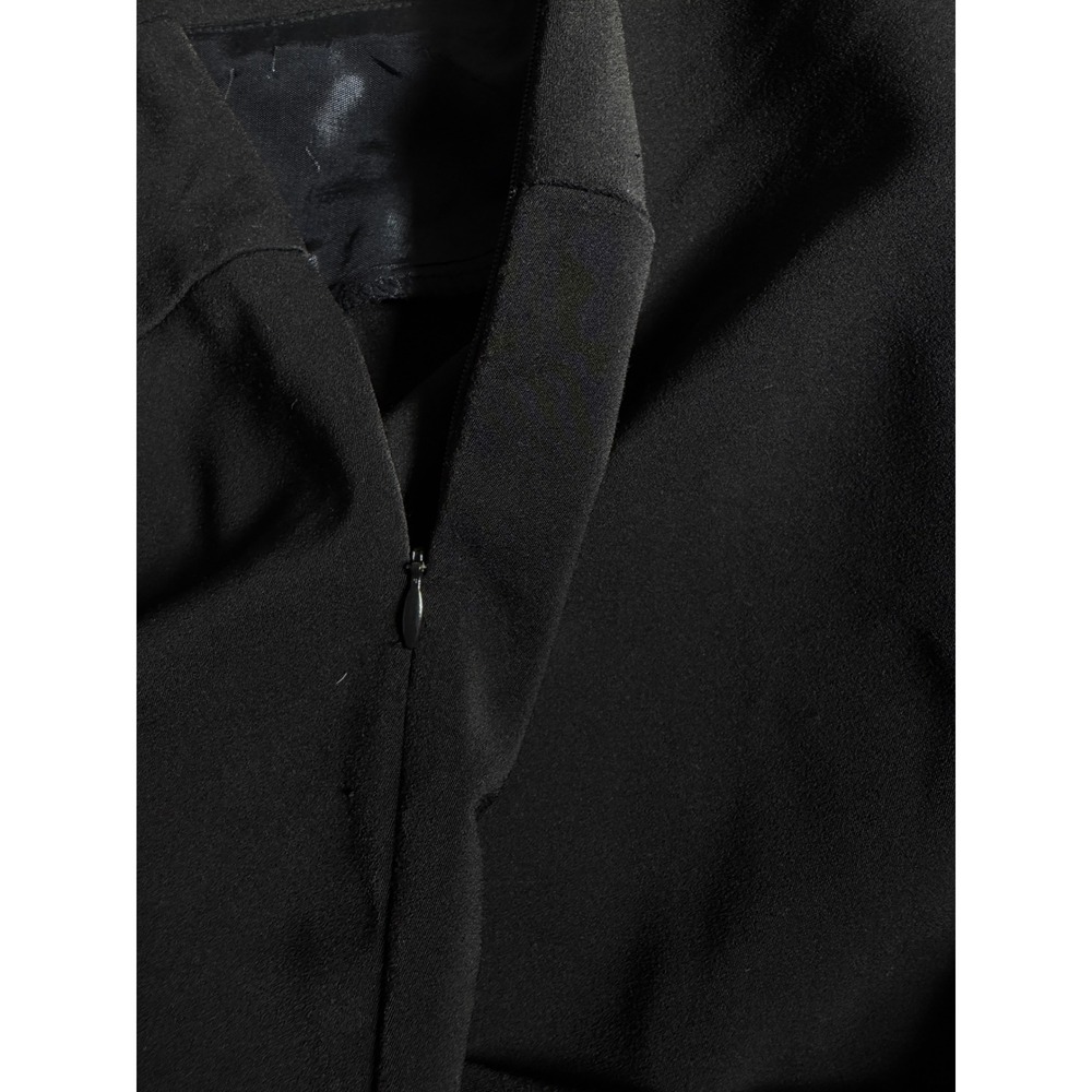 White House Black Market Wide Leg Pants Black Polyester Minimalist Side Slit 14 - Picture 8 of 11